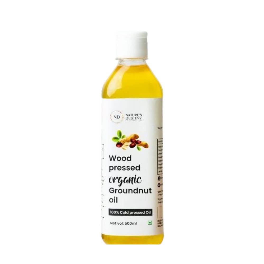 Nature's Destiny Wood pressed Organic Groundnut Oil | Grocsy