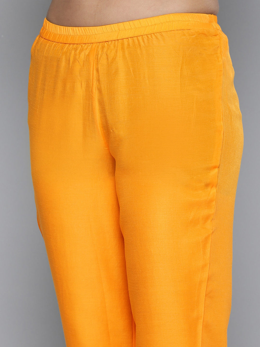 HERE&NOW Women Yellow Embroidered Kurta with Trousers & With Dupatta | Grocsy