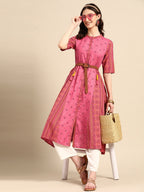 Sangria Ethnic Motifs Print Kurta | Grocsy