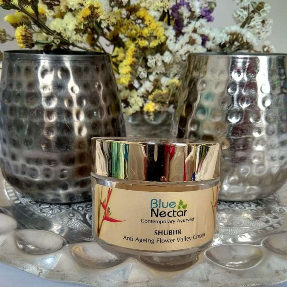 Blue Nectar Shubhr Anti Ageing Flower Valley Face Cream for Women | Grocsy