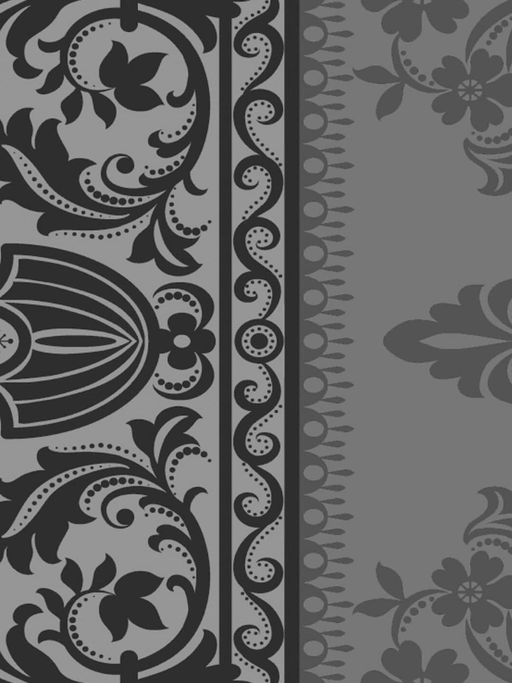 Dreamscape Grey & White Ethnic Motifs 144 TC Queen Bedsheet with 2 Pillow Covers | Grocsy