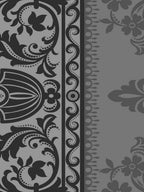 Dreamscape Grey & White Ethnic Motifs 144 TC Queen Bedsheet with 2 Pillow Covers | Grocsy