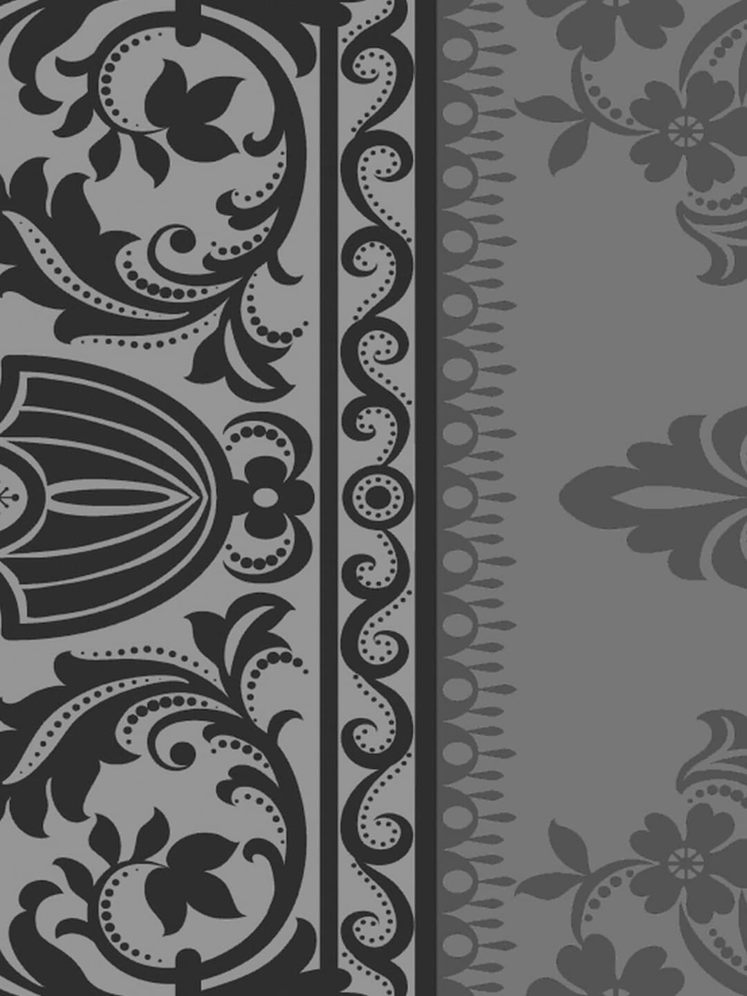Dreamscape Grey & White Ethnic Motifs 144 TC Queen Bedsheet with 2 Pillow Covers | Grocsy