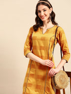 Sangria Embellished Cotton Kurta | Grocsy