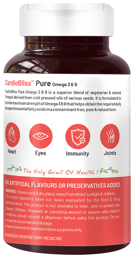 Bliss Welness Heart Health Omega 3 6 9 Softgel Capsule | Grocsy
