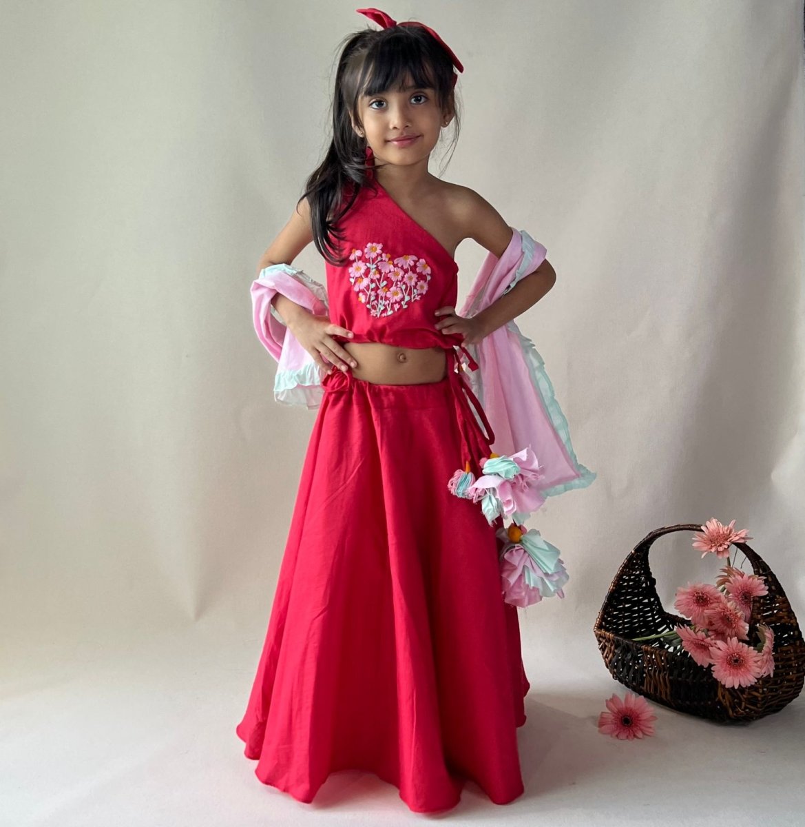 ArthLife Raspberry Pink Lehnga Set | Grocsy