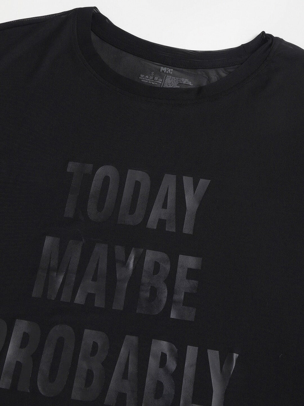 MKH Typography Printed Relaxed Fit Sheer Dri-FIT T-shirt | Grocsy