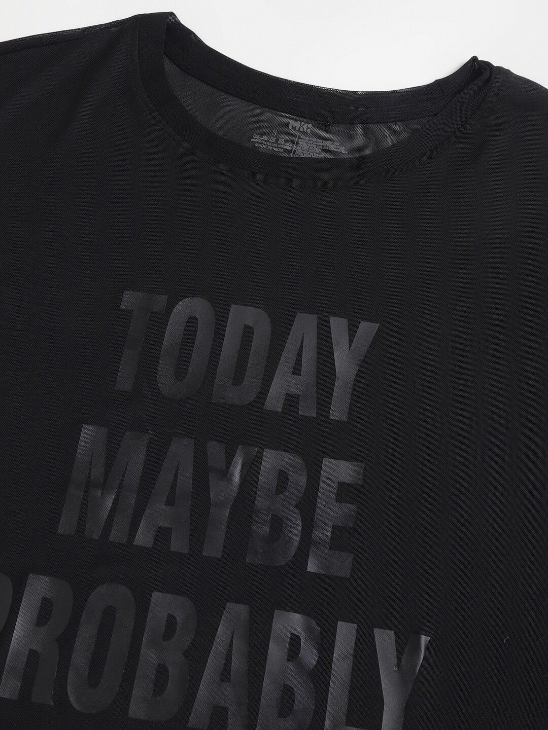 MKH Typography Printed Relaxed Fit Sheer Dri-FIT T-shirt | Grocsy
