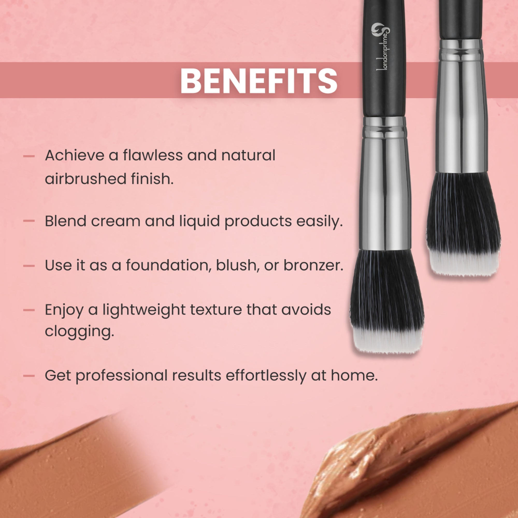 London Prime HD Stippling Brush - LP331 ( Formerly London Pride Cosmetics ) | Grocsy