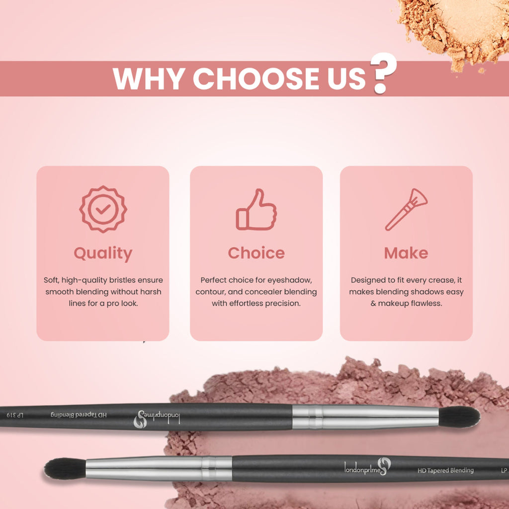 London Prime HD Tapered Blending Brush - LP319 ( Formerly London Pride Cosmetics ) | Grocsy