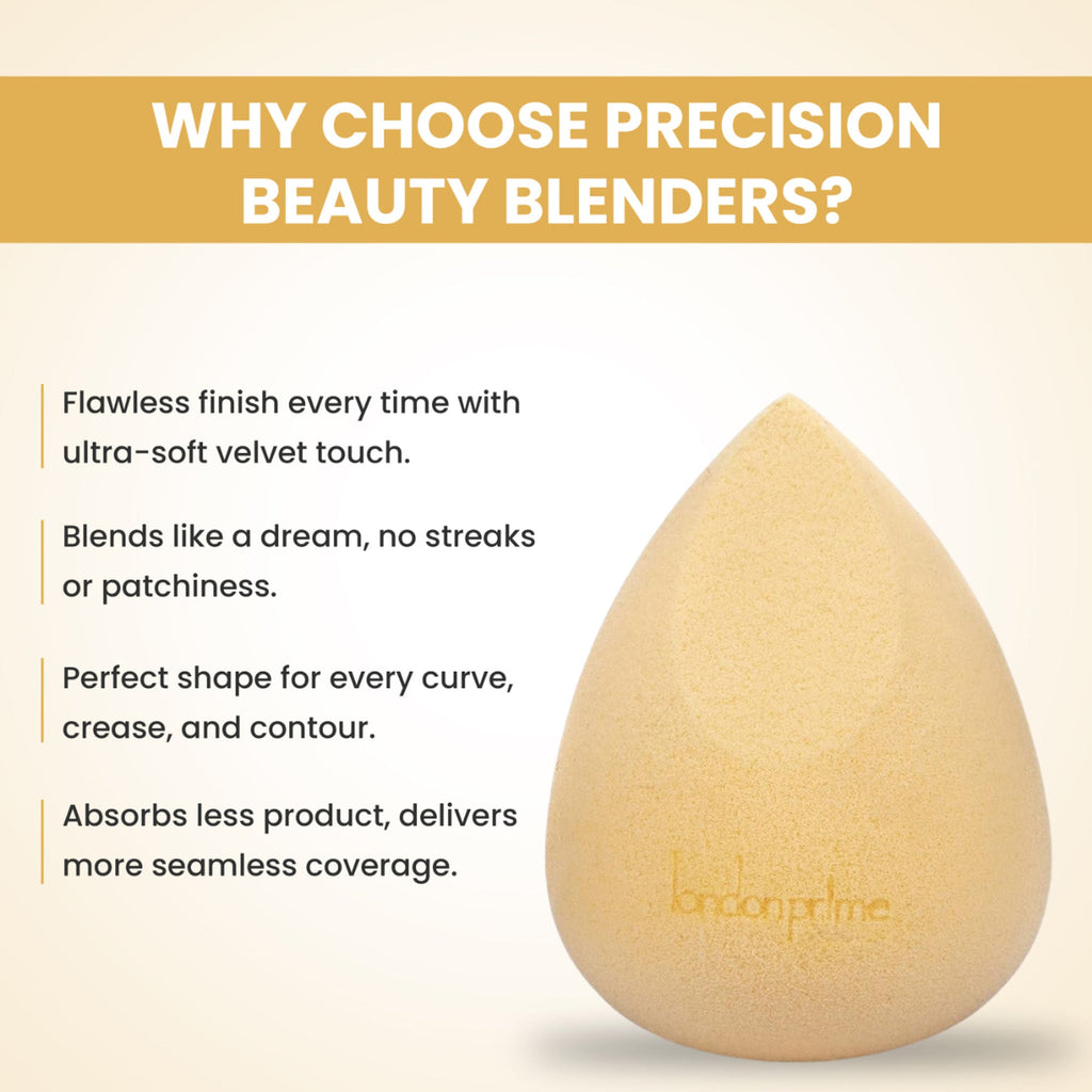London Prime Precision Beauty Blender - Cream ( Formerly London Pride Cosmetics ) | Grocsy