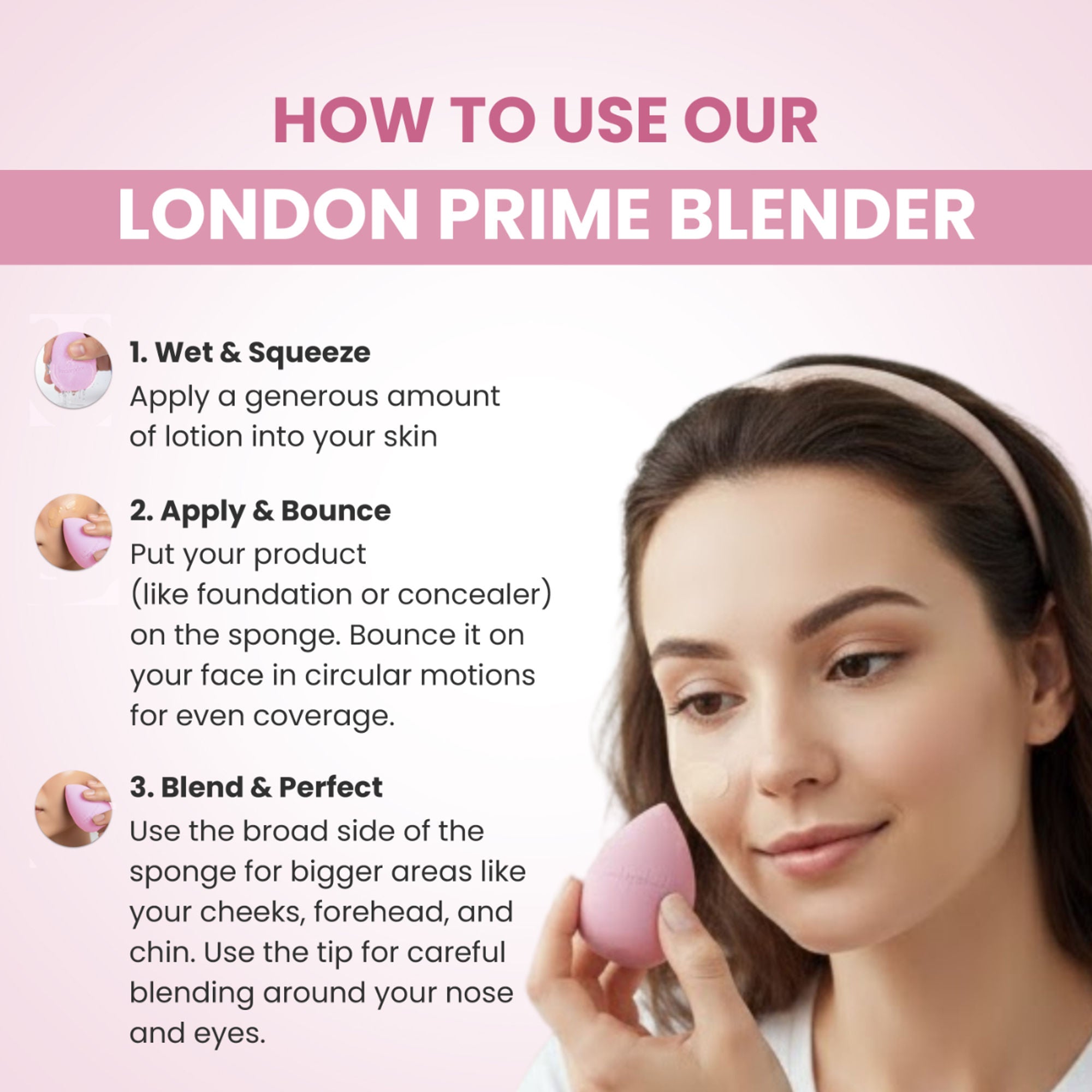 London Prime Precision Beauty Blender - Cameo Pink ( Formerly London Pride Cosmetics ) | Grocsy