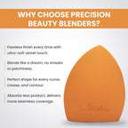 London Prime Precision Beauty Blender - Orange ( Formerly London Pride Cosmetics ) | Grocsy