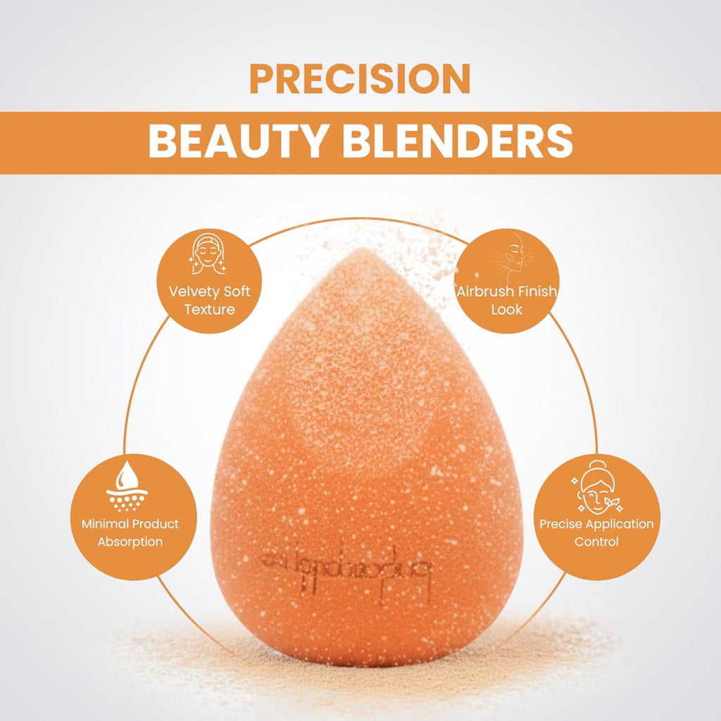 London Prime Precision Beauty Blender - Orange ( Formerly London Pride Cosmetics ) | Grocsy