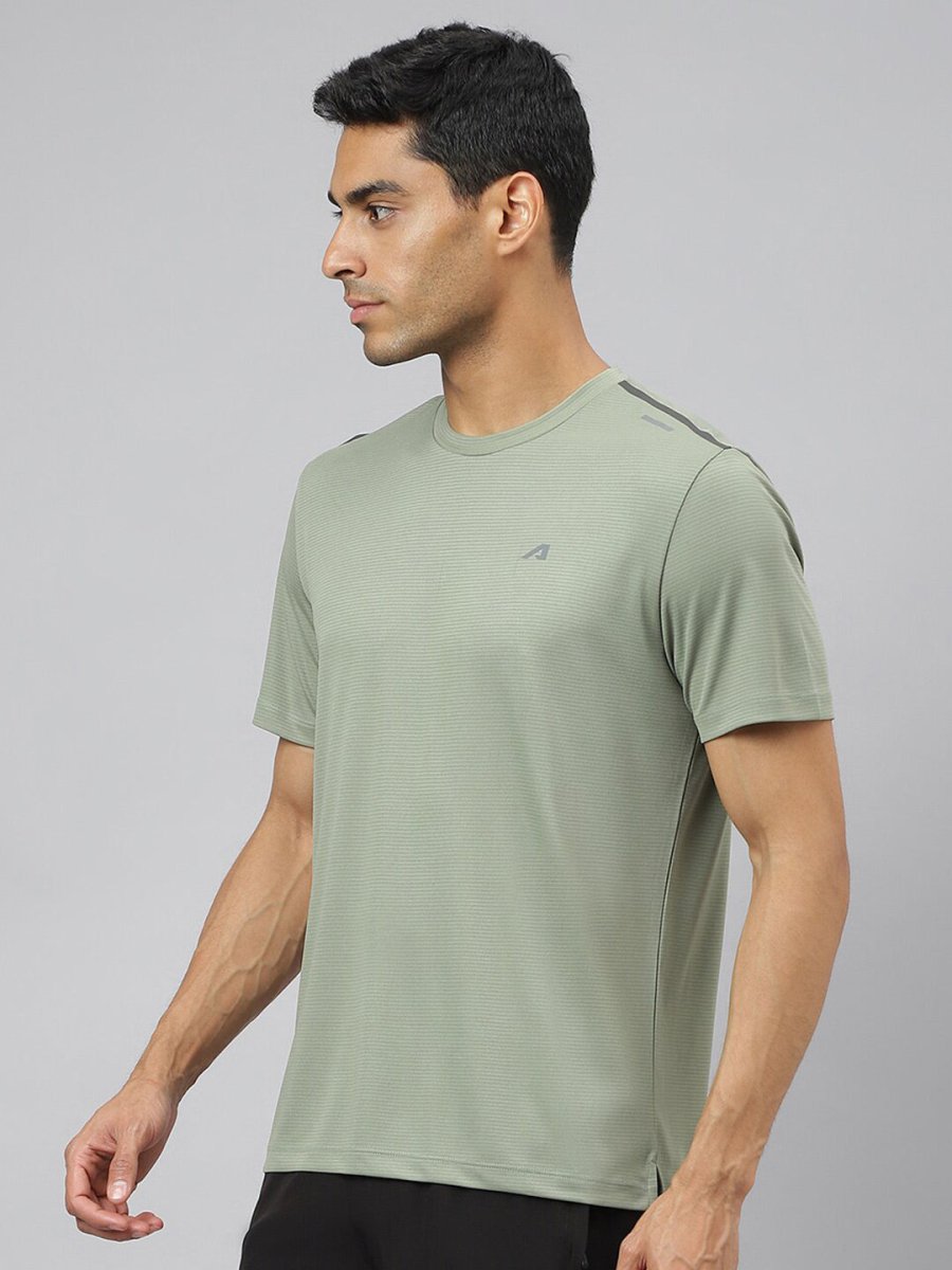 Alcis Men Drytech+ Anti-Static Slim-Fit Round Neck Running T-Shirt | Grocsy
