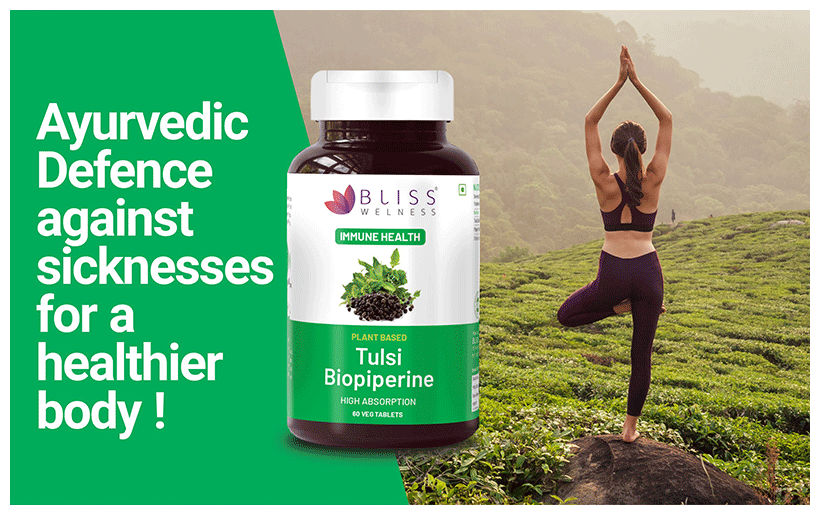 Bliss Welness Immune Health Giloy Biopiperine Veg Tablet | Grocsy