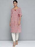 HERE&NOW Printed Wrap Designed Layered Kurta | Grocsy