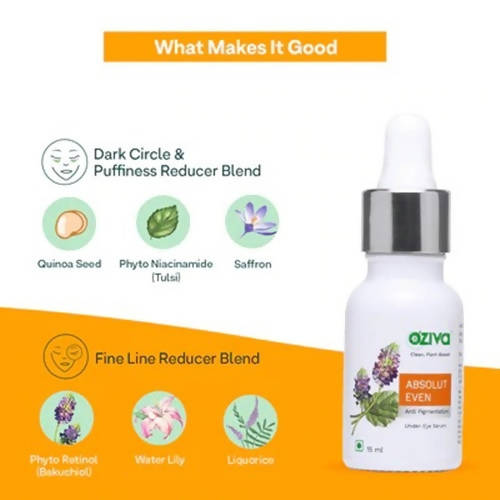 OZiva Absolut Even Anti-Pigmentation Under-Eye Serum | Grocsy