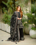Teeya Creation Black Faux georgette Designer heavy work Wedding Wear Palazzo pair | Grocsy