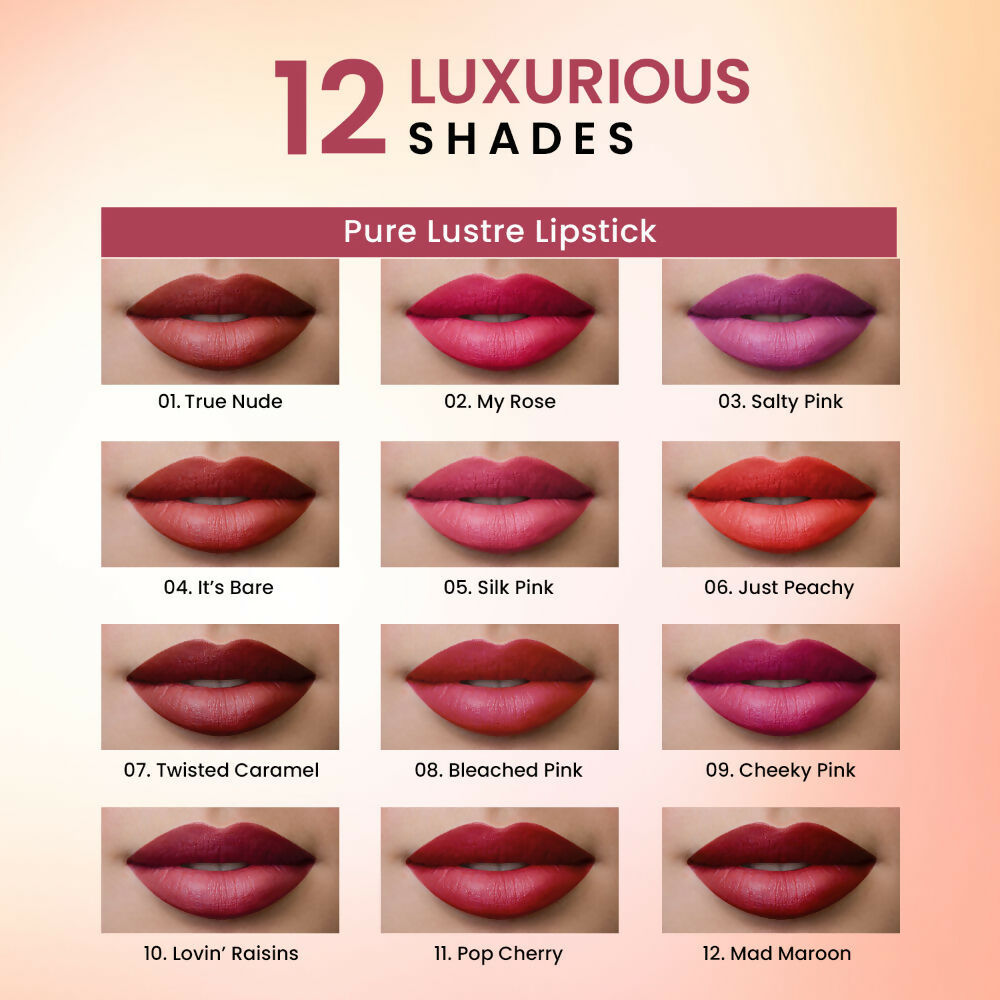 Swiss Beauty High Shine Finish Smooth Glide Pure Lustre Lipstick - 2 My Rose | Grocsy