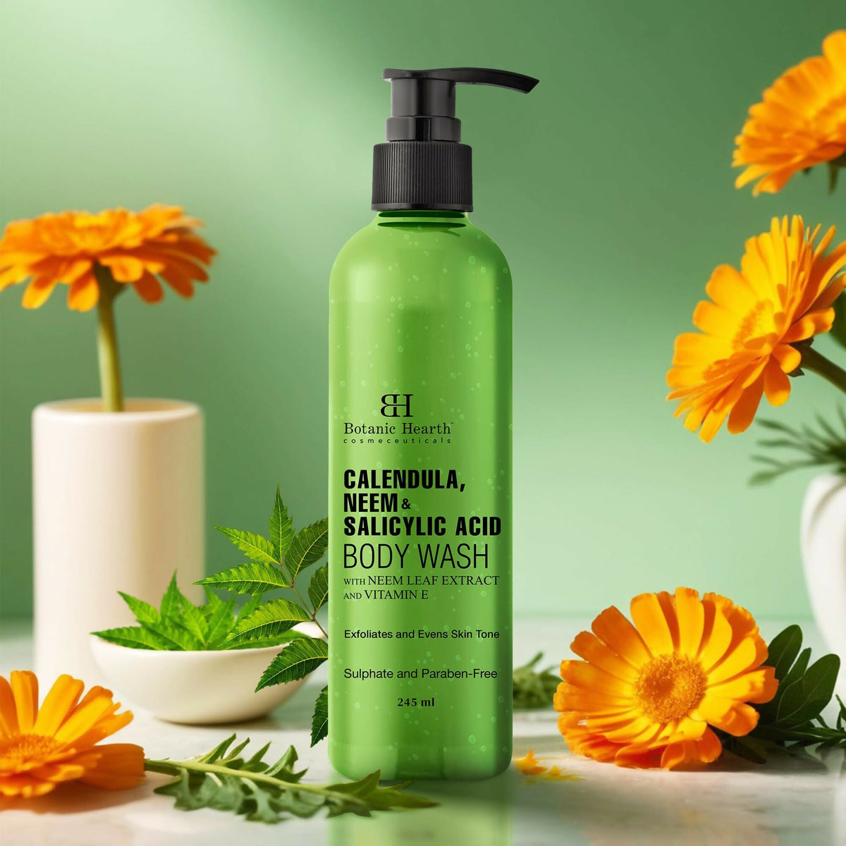 Botanic Hearth Calendula, Neem & Salicylic Acid Body Wash | Grocsy