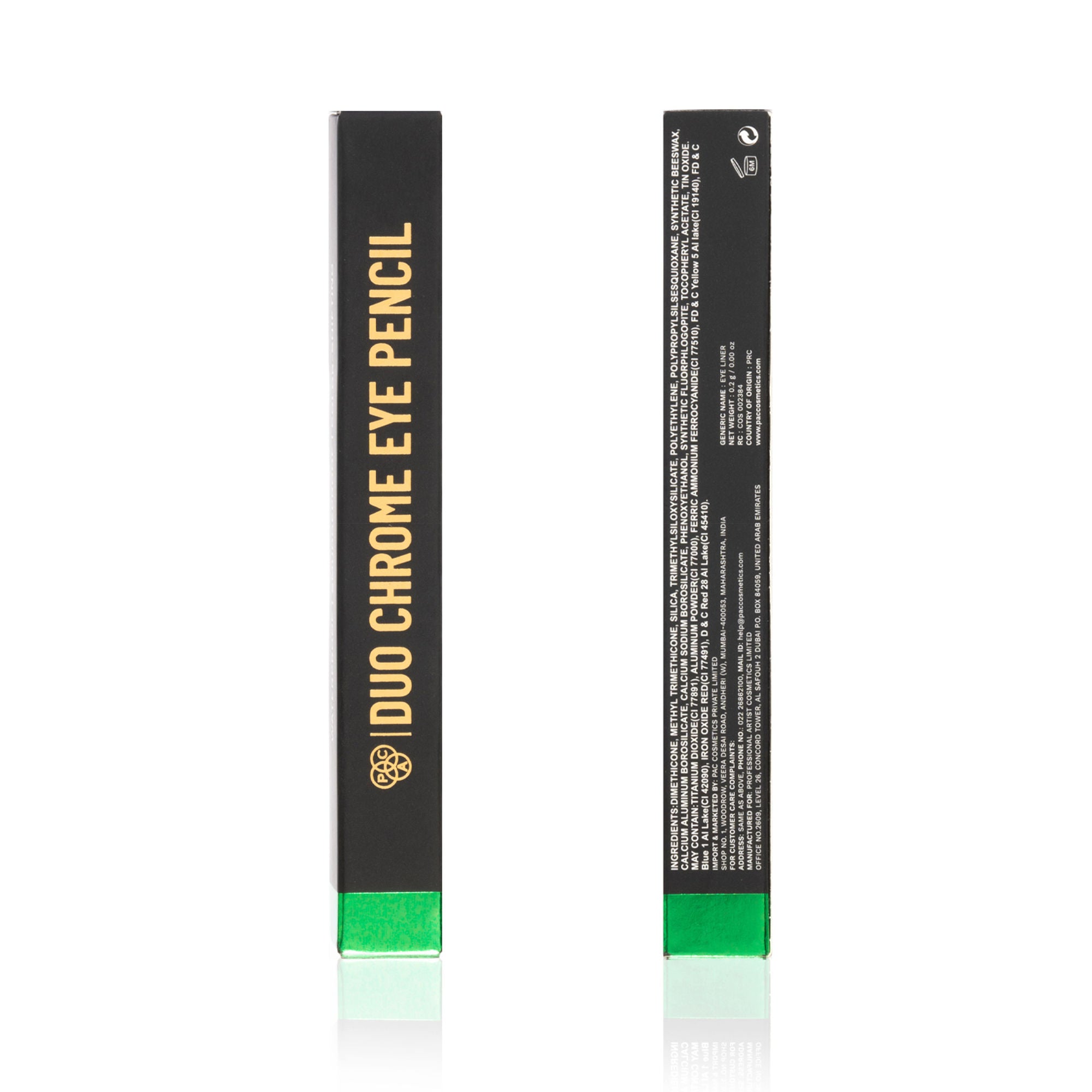 PAC Studio Duo Chrome Eye Pencil - Emerald | Grocsy
