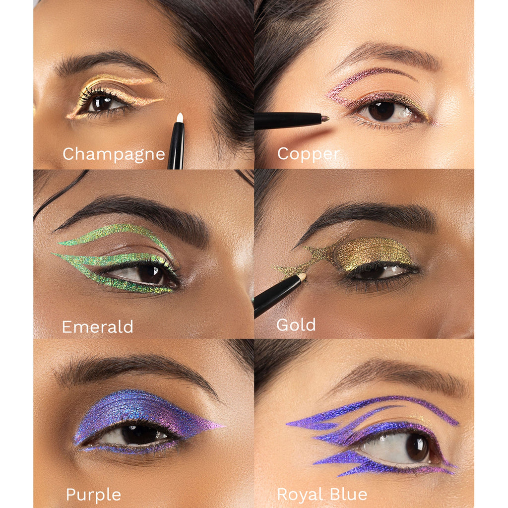 PAC Studio Duo Chrome Eye Pencil - Gold | Grocsy