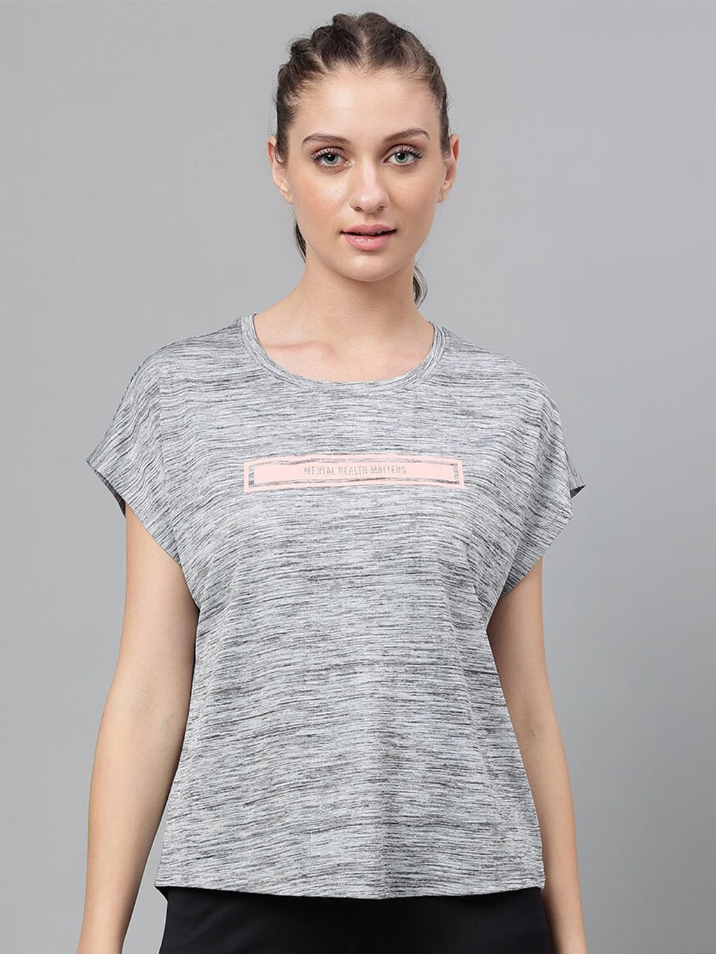 MKH Typography Printed Extended Sleeves Dri-FIT Relaxed Fit Sports T-shirt | Grocsy