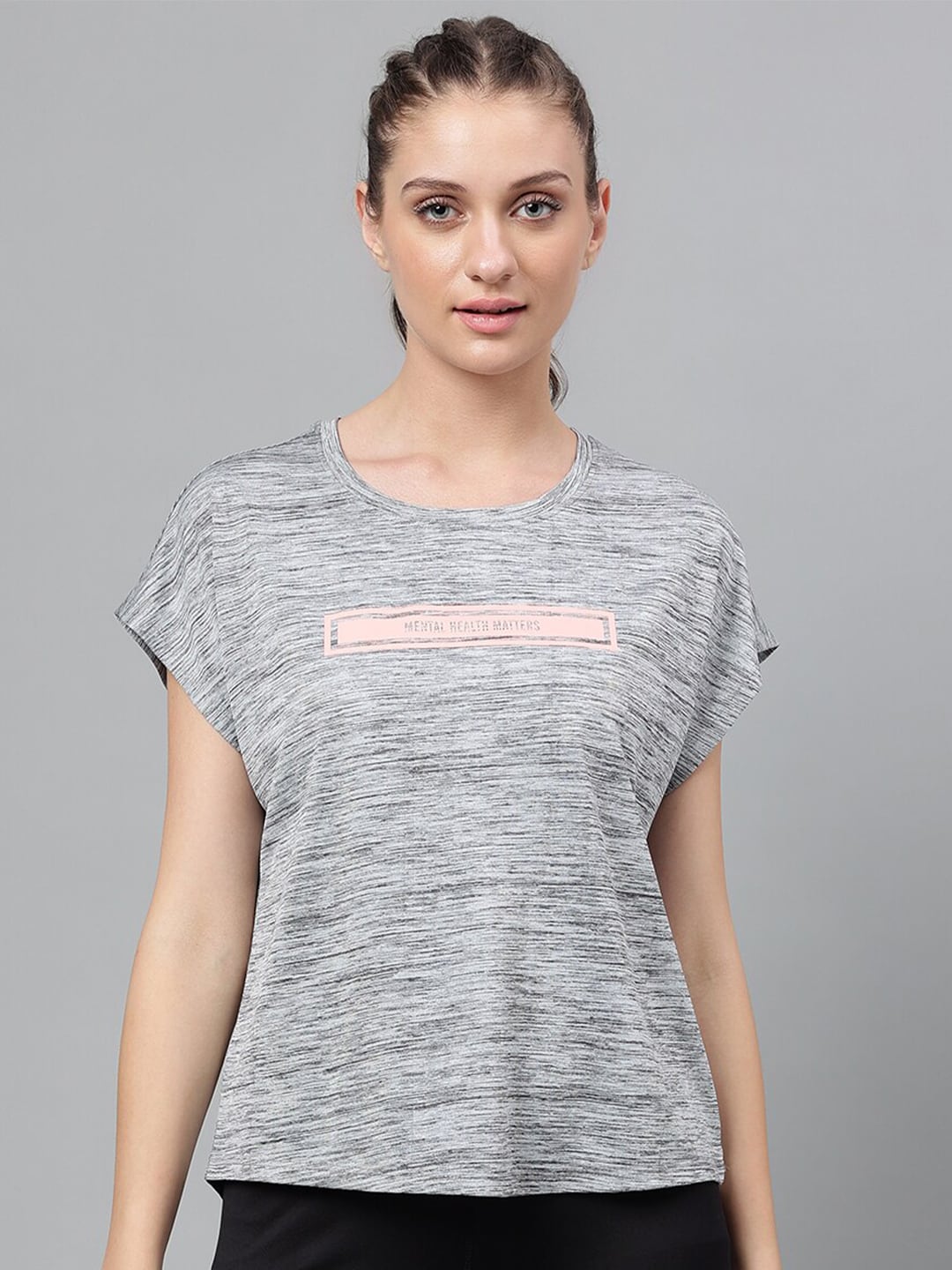 MKH Typography Printed Extended Sleeves Dri-FIT Relaxed Fit Sports T-shirt | Grocsy