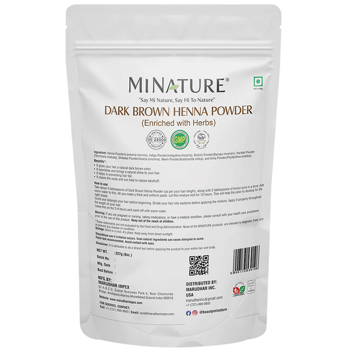 Minature Dark Brown Henna Powder Enriched with Herbs | Grocsy