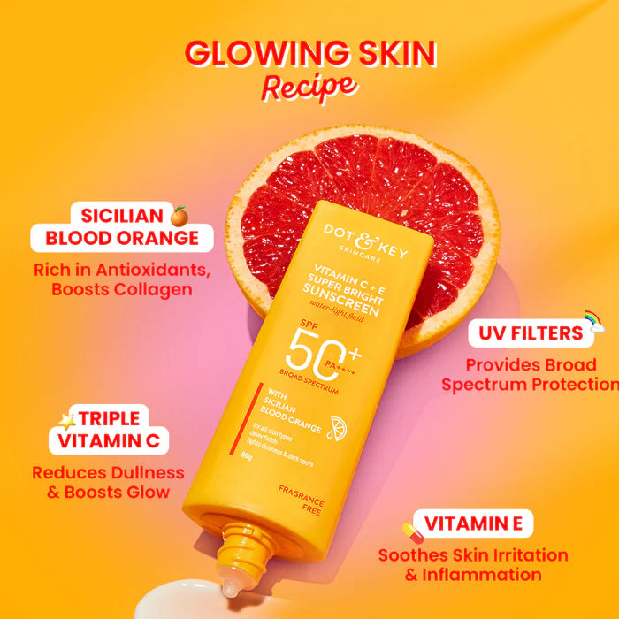 Dot & Key CSMS (Cleanser, Serum, Moisturizer, Sunscreen) Vitamin C Combo | Grocsy