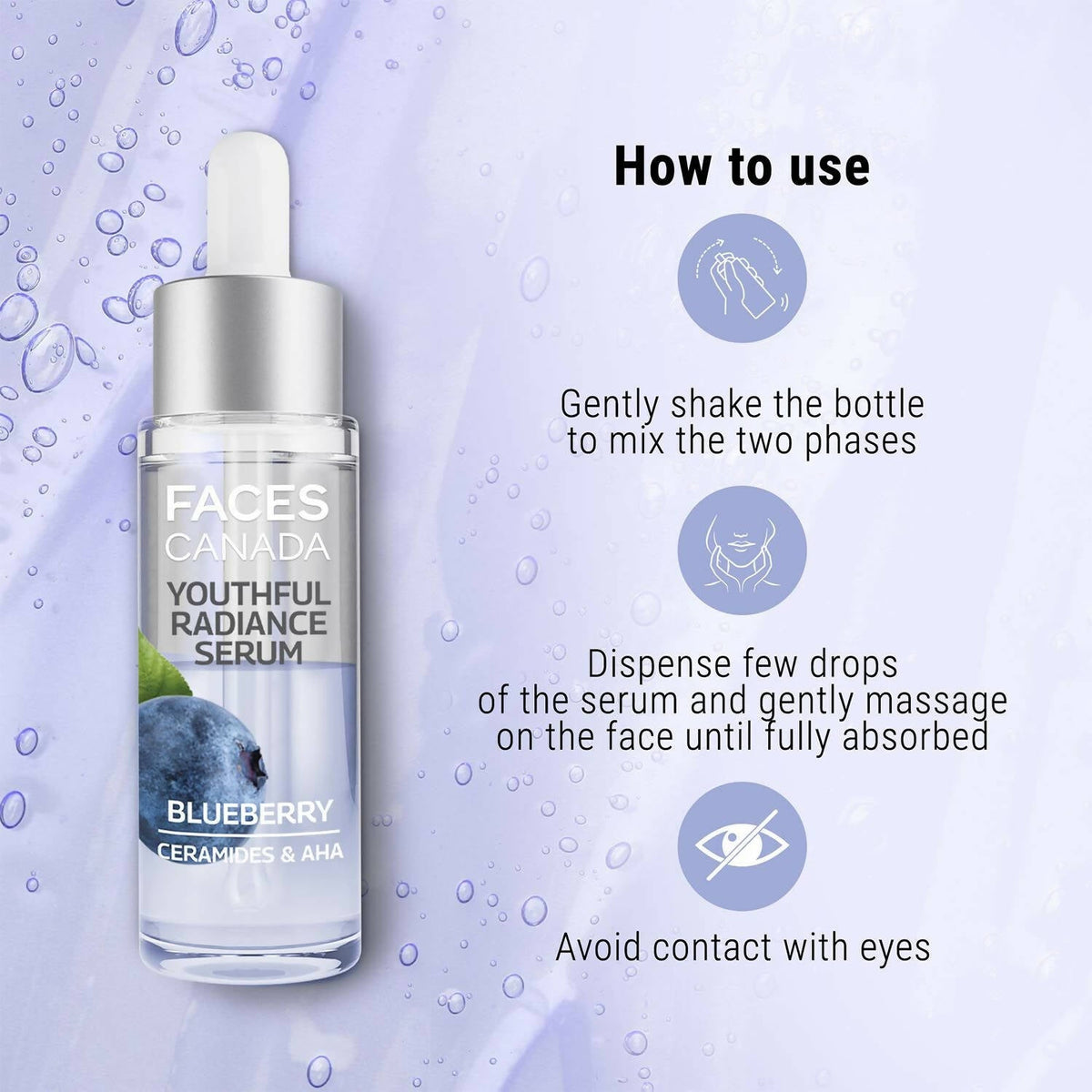 Faces Canada Youthful Radiance Serum - Blueberry | Grocsy