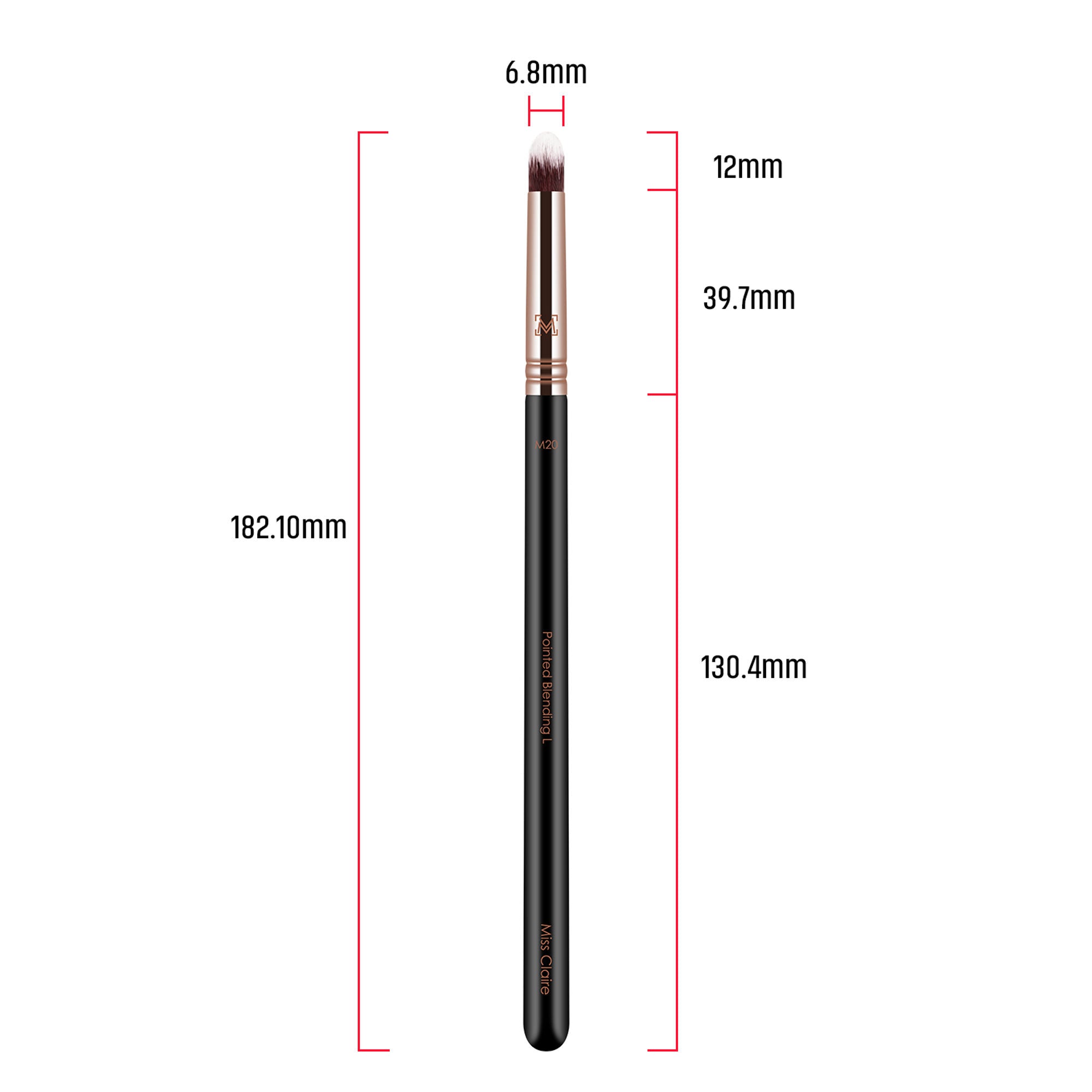 Miss Claire M20 - Pointed Blending Brush (L) - Rose Gold | Grocsy