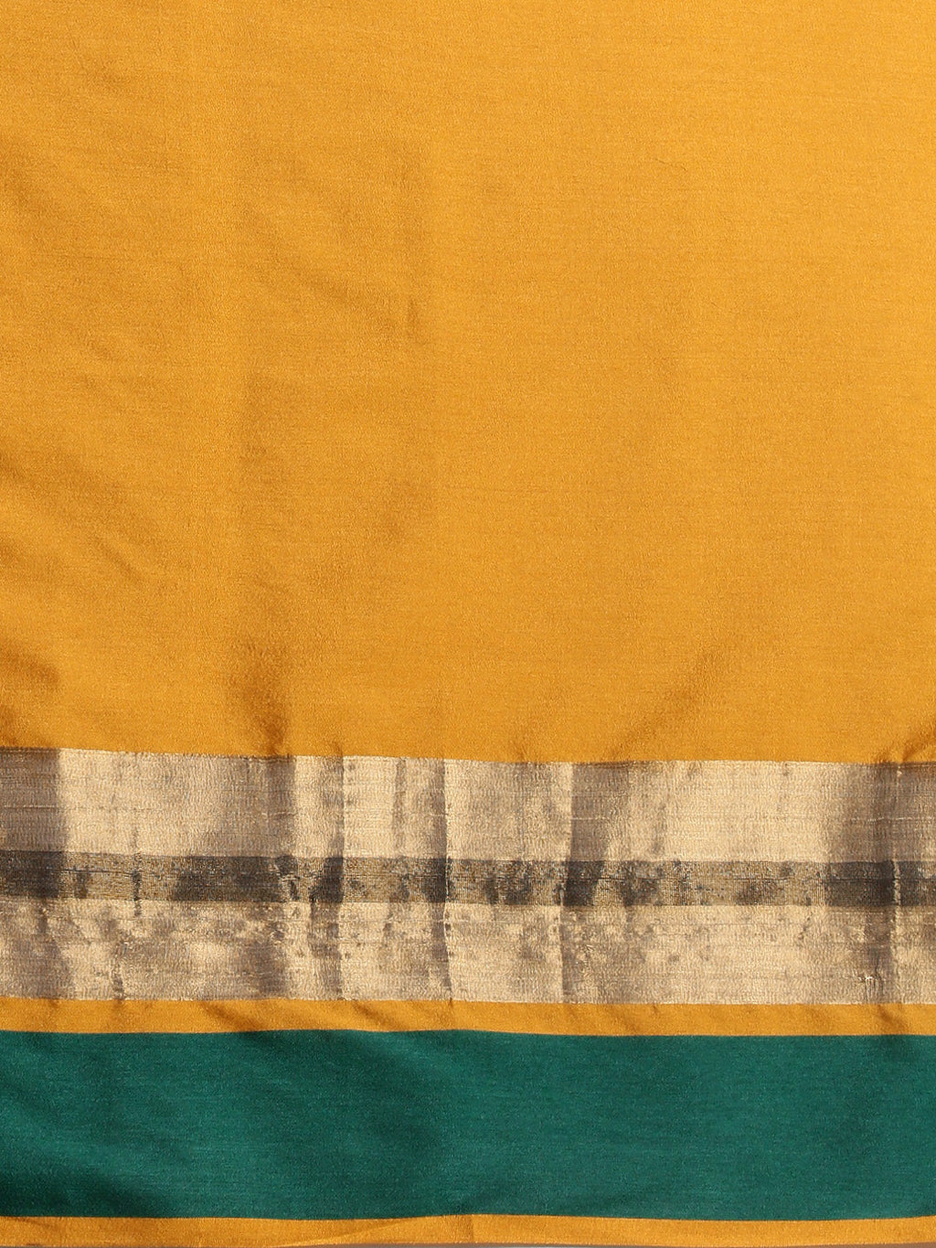 Saree Mall Mustard Yellow & Green Solid Saree | Grocsy