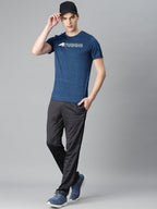 Alcis Men Typography Printed Anti Static Slim Fit Sports T-shirt | Grocsy