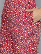 HERE&NOW Floral Printed Regular Kurta with Palazzos | Grocsy