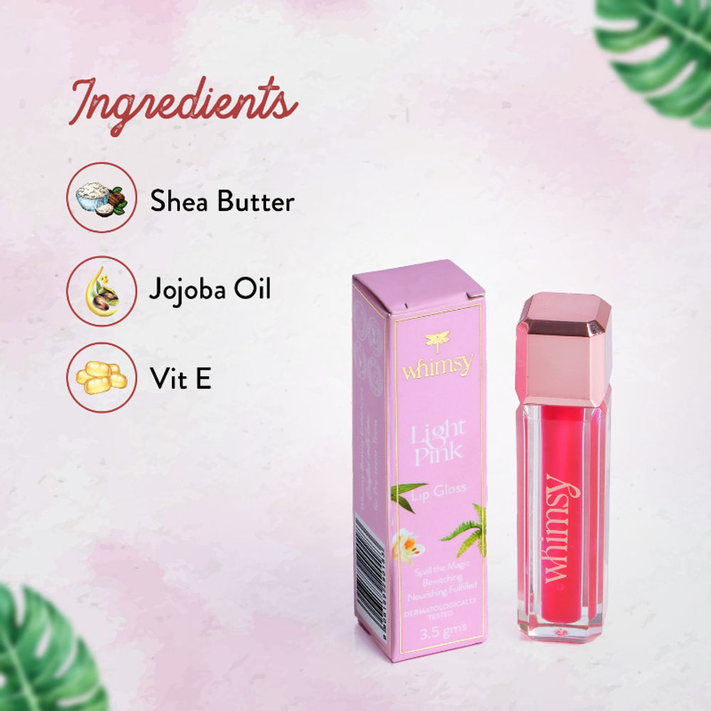 Whimsy Beauty Safe & Organic Non-Sticky Lip Gloss For Teen And Preteen Girls (Light Pink) | Grocsy