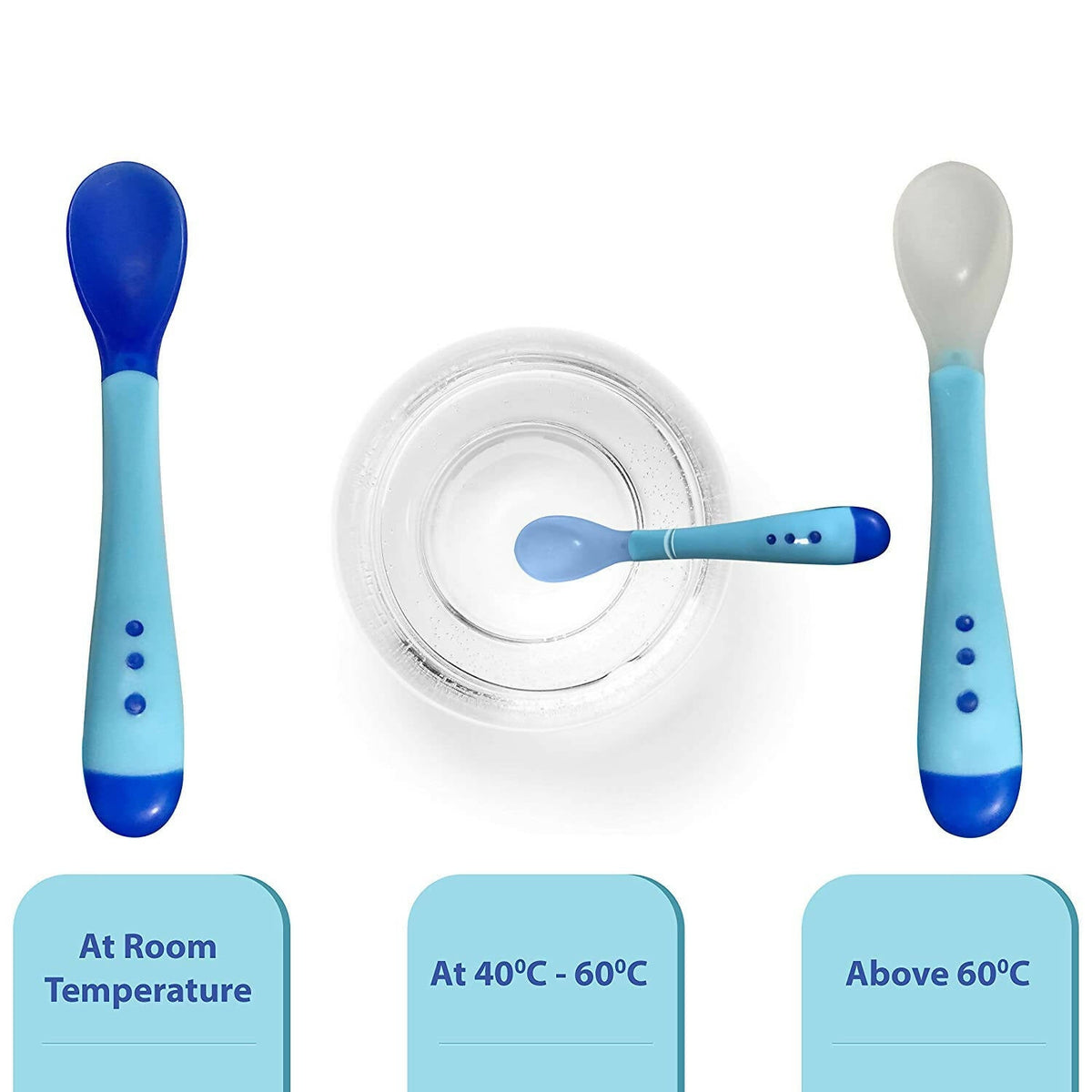 LuvLap Tiny Love Heat Sensitive Baby Feeding Spoons Set | Grocsy