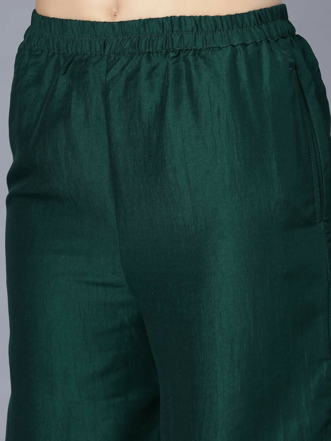Myshka Women's Green Solid Party Kurta Sets | Grocsy