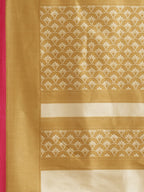 Saree Mall Beige & Pink Ethnic Motifs Print Saree | Grocsy