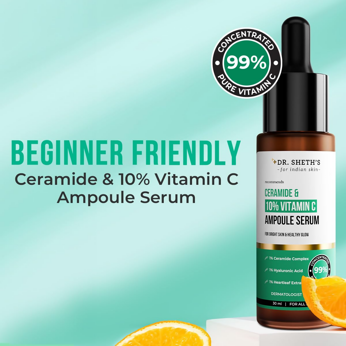 Dr. Sheth's Ceramide & 10% Vitamin C Ampoule Serum | Grocsy