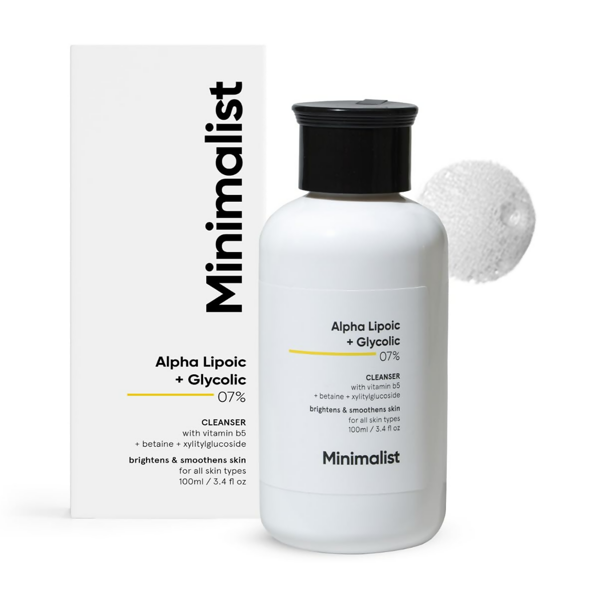Minimalist 7% ALA + Glycolic Brightening Face Wash | Grocsy