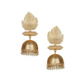 Joban Fashion Women Matte Gold Brass Jhumka | Grocsy