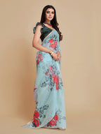 Sangria Women Blue Sarees | Grocsy
