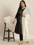 Sztori Plus Size Ethnic Motifs Printed Kurta with Trousers & Dupatta | Grocsy