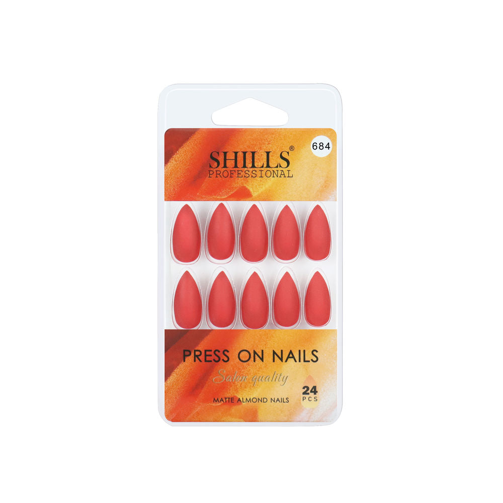 Shills Professional Reusable Press On Nails Sharp Almond - SPN684 | Grocsy