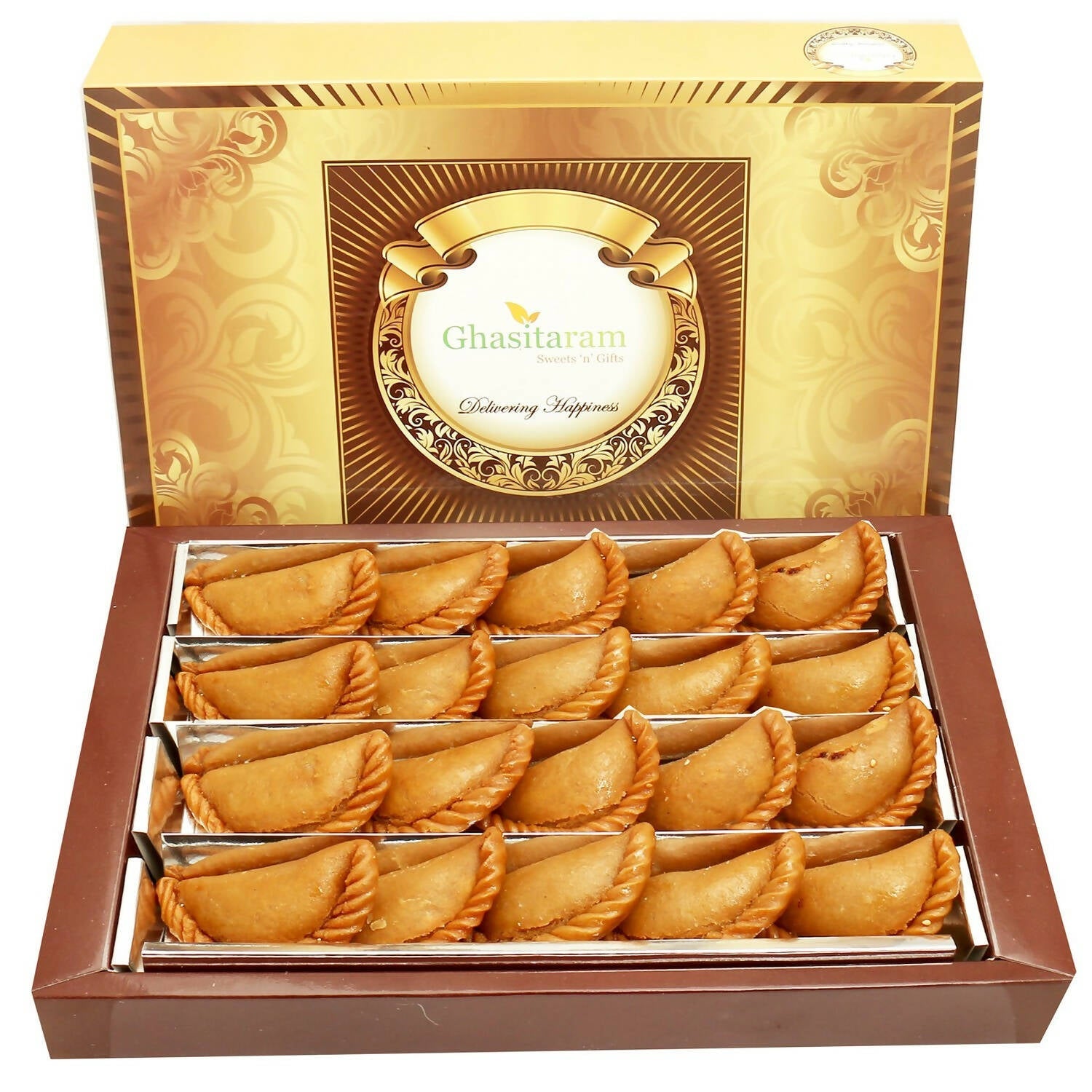 Ghasitaram Holi Sweets - Dry Sweet Wheat Gujiya | Grocsy