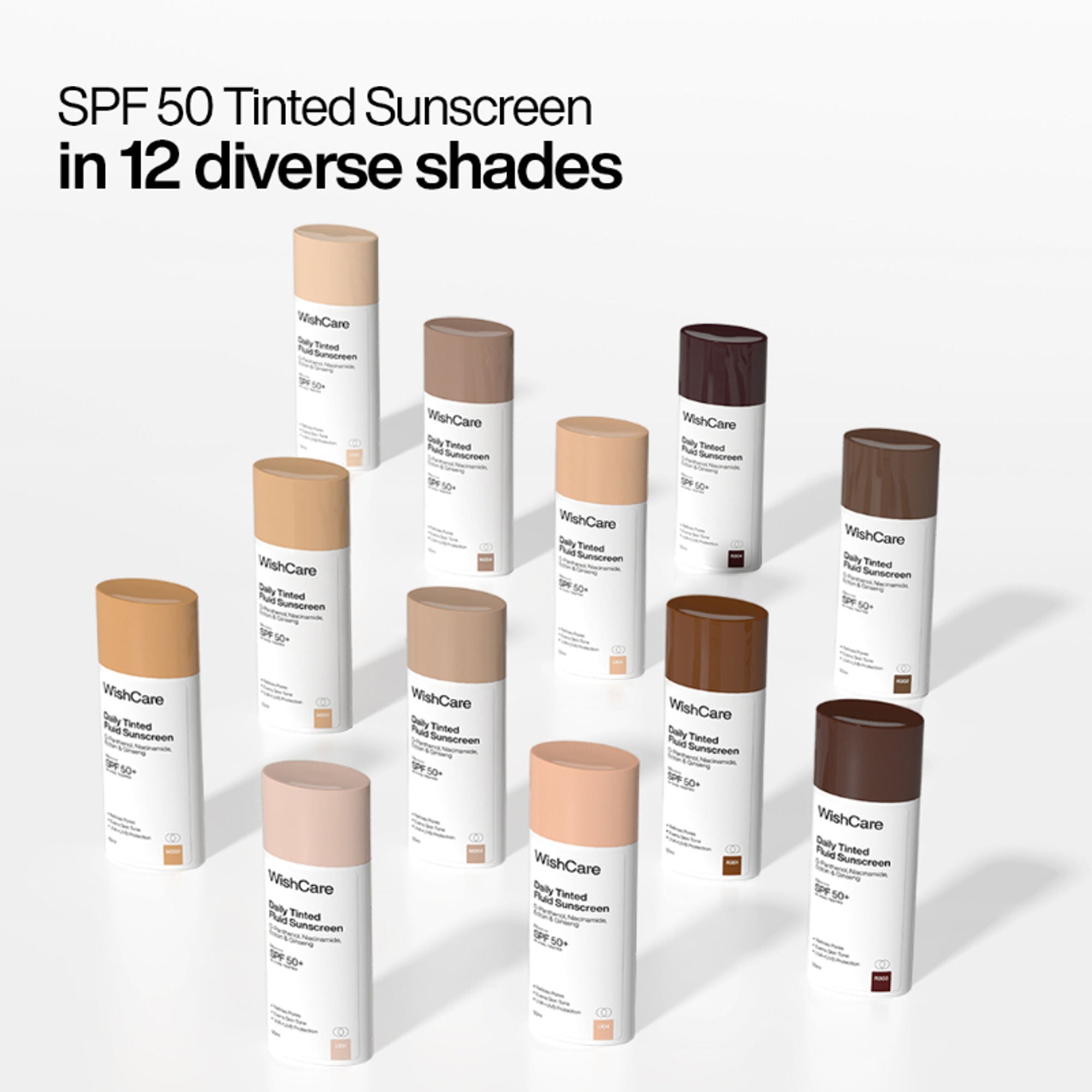 Wishcare Daily Fluid Tinted Sunscreen SPF50PA++++ - L102 | Grocsy