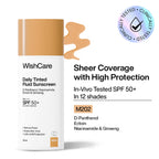Wishcare Daily Fluid Tinted Sunscreen SPF50PA++++ - M202 | Grocsy