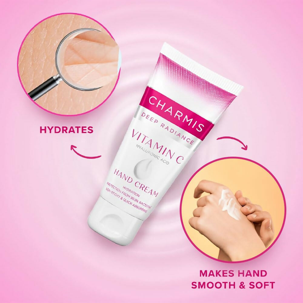 Charmis Deep Radiance Vitamin C Cream for Hands with Hyaluronic Acid | Grocsy